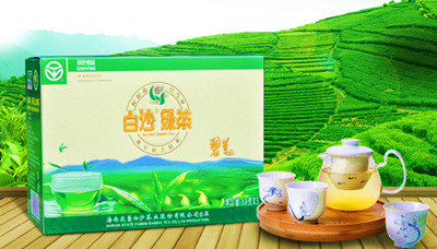 白沙绿茶：色泽绿润有光，香气清高持久