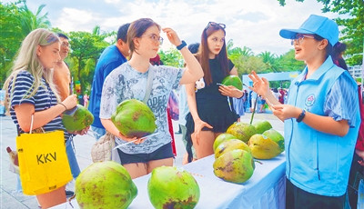 三亚全城开启“椰子派送模式”，游客直呼太惊喜了